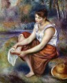 Mädchen wischte sich die Füße Pierre Auguste Renoir